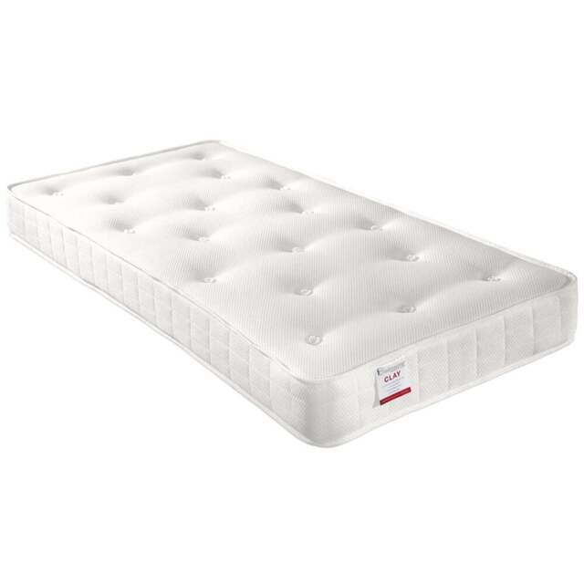 Clay Ortho Double Low Profile Orthopaedic Mattress - White - Bedmaster - Wilko - image 1