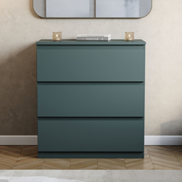 Vida Designs Denver Jasper Green 3 Drawer Bedside Table - Wilko - thumbnail 4