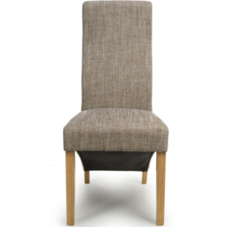 Baxter Set of 2 Oatmeal Tweed Dining Chair - Brown - Wilko - thumbnail 5