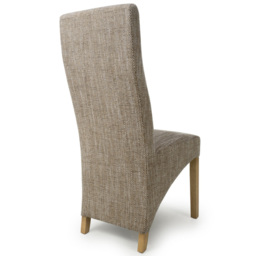 Baxter Set of 2 Oatmeal Tweed Dining Chair - Brown - Wilko - thumbnail 7