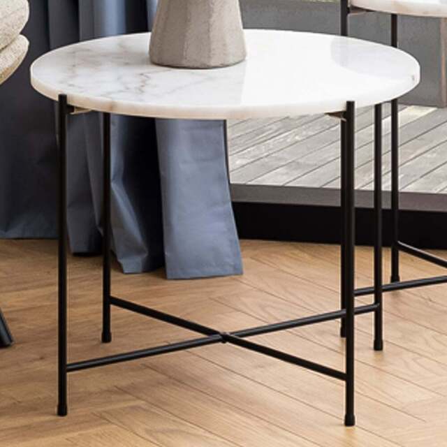Florence Avila White Marble Top Side Table - Furniture To Go - Wilko - image 1