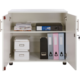 MMT Furniture Designs 2 Door White Lockable Filing Cabinet - Size: 75 x 80 x 45cm - Wilko - thumbnail 5