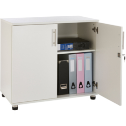 MMT Furniture Designs 2 Door White Lockable Filing Cabinet - Size: 75 x 80 x 45cm - Wilko - thumbnail 4
