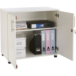 MMT Furniture Designs 2 Door White Lockable Filing Cabinet - Size: 75 x 80 x 45cm - Wilko - thumbnail 6