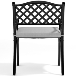 Living and Home Set of 2 Black Aluminium Garden Chairs - Size: 2 Seater - Wilko - thumbnail 7