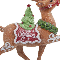 Gingerbread Reindeer Standing DecorationBrown - Candy Cane Lane - Wilko - thumbnail 3