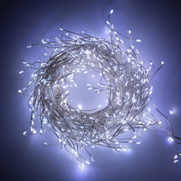 The Christmas Workshop 3m 480 White LED Silver Cluster String Light - Wilko - thumbnail 3