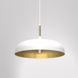 Milagro Lincoln White Pendant Lamp 230V - Size: 45 x 45 x 90cm - Wilko - thumbnail 3