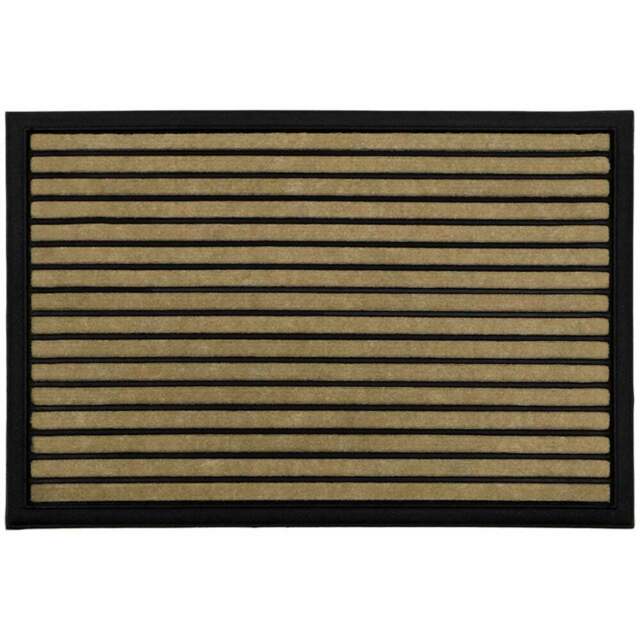 JVL Vienna Lines Scraper Door Mat 40 x 60cm - Brown - JVL Homewares - Wilko - image 1
