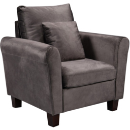 Brooklyn Mottled Mink Brushed Velvet Chair - Size: Single - Brown - Wilko - thumbnail 3