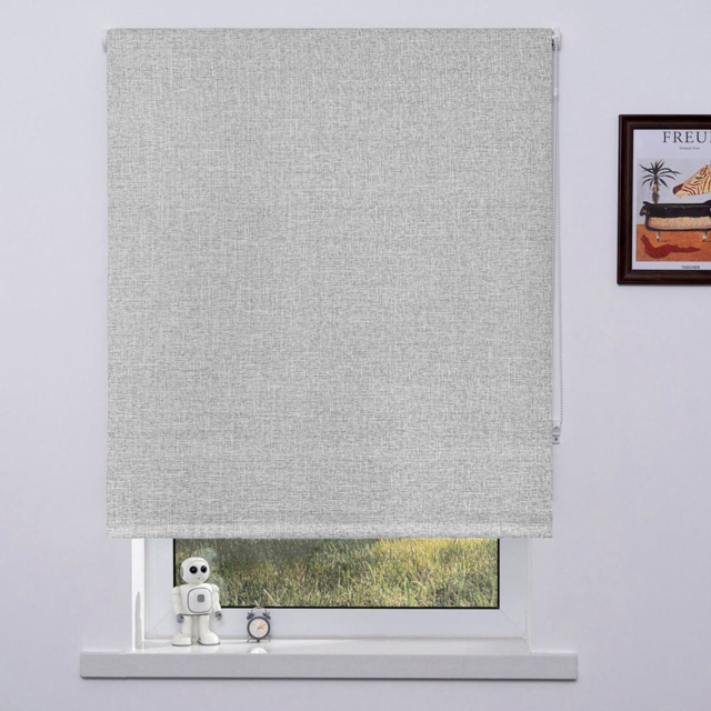 Textured Blackout Roller Blind Cloud 90cm - Size: W 90 x D 160cm - Wilko - image 1