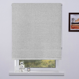 Textured Blackout Roller Blind Cloud 90cm - Size: W 90 x D 160cm - Wilko - thumbnail 1
