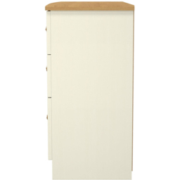 Crowndale Warwick 6 Drawer Cream Ash and Oak Wide Midi Chest of Drawers - Wilko - thumbnail 4