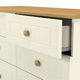 Crowndale Warwick 6 Drawer Cream Ash and Oak Wide Midi Chest of Drawers - Wilko - thumbnail 7
