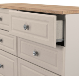 Crowndale Norfolk 6 Drawer Kashmir Ash and Bardolino Oak Wide Chest of Drawers Ready Assembled - Kashmir Ash & Bardolino Oak - Wilko - thumbnail 6