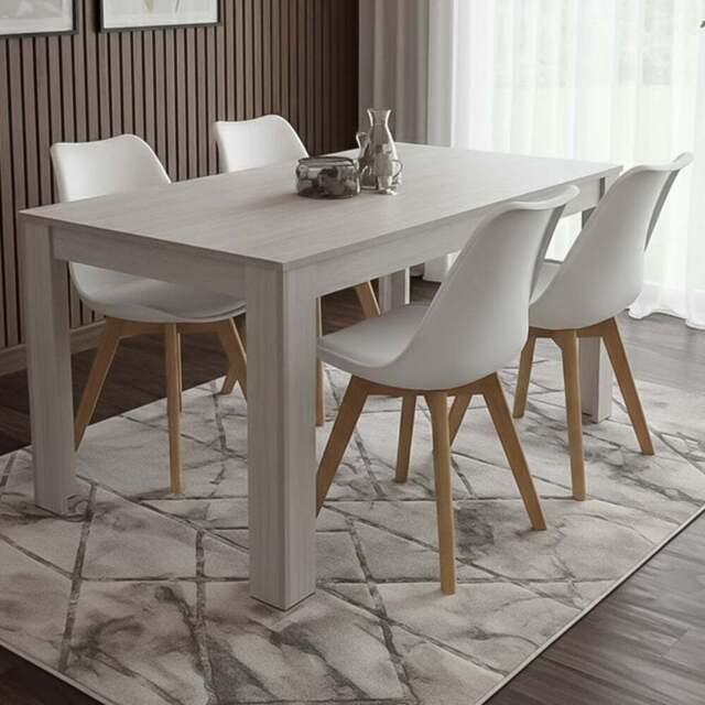 Portland Kosy Koala 4 Seater Dining Set Grey and White - Wilko - image 1