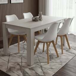 Portland Kosy Koala 4 Seater Dining Set Grey and White - Wilko - thumbnail 1