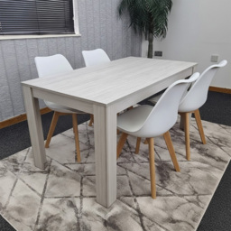 Portland Kosy Koala 4 Seater Dining Set Grey and White - Wilko - thumbnail 6