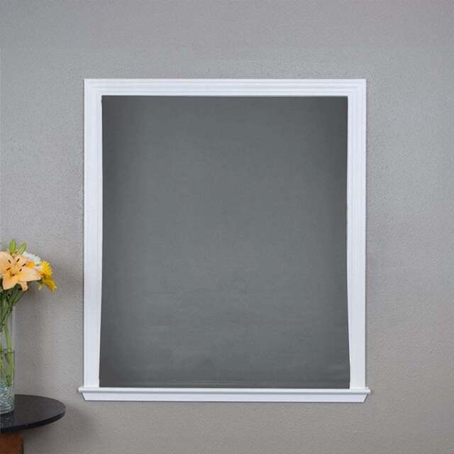 Plain Blackout Roller Blinds Grey 120cm - Size: W 120 x D 160cm - Wilko