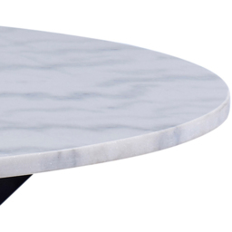 Florence Heaven Polished Marble Round 4 Seater Dining Table White - Furniture To Go - Wilko - thumbnail 6