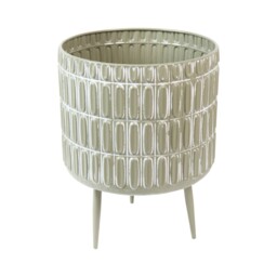 Isla Large Footed Planter Sage Green - Wilko - thumbnail 5