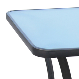 Outsunny Bistro Dining Coffee Table - Size: 84 x 68.5 x 68.5cm - Black - Wilko - thumbnail 6