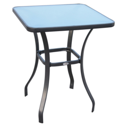 Outsunny Bistro Dining Coffee Table - Size: 84 x 68.5 x 68.5cm - Black - Wilko - thumbnail 3