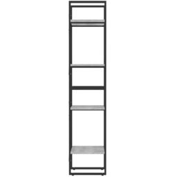 vidaXL 4 Shelf Grey Sonoma Industrial Style Bookcase - Size: 140 x 40 x 30cm - Wilko - thumbnail 4