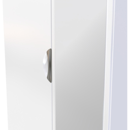 Crowndale Camden 2 Door White Gloss and White Mirrored Wardrobe Ready Assembled - White Gloss & White - Wilko - thumbnail 7