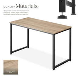 Tectake Flint Wood Light Study Desk Oak Sonoma 120cm - Size: 76.5 x 120 x 59cm - Brown - Wilko - thumbnail 4