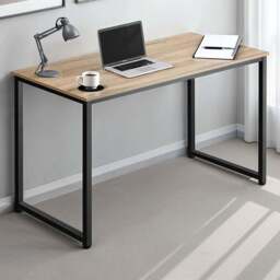 Tectake Flint Wood Light Study Desk Oak Sonoma 120cm - Size: 76.5 x 120 x 59cm - Brown - Wilko