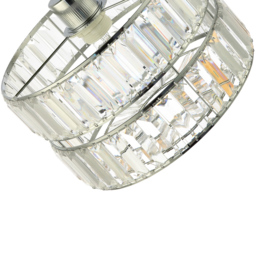 Happy Homewares 2 Tier Pendant Shade with Clear Acrylic Prism - Size: 15 x 25 x 25cm - Silver - Wilko - thumbnail 7