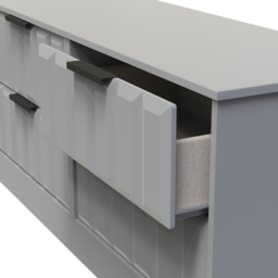 Crowndale New York 4 Drawer Dusk Grey Chest of Drawers Ready Assembled - Wilko - thumbnail 7
