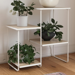 Dorel Dante 4 Shelf Natural Plant Stand - Size: 64 x 67 x 35cm - Wilko - thumbnail 1