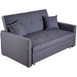 Home Source 2 Seater Dark Grey Sofa Bed - Wilko - thumbnail 3