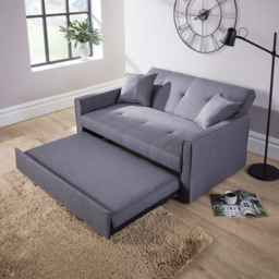 Home Source 2 Seater Dark Grey Sofa Bed - Wilko - thumbnail 7
