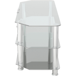 AVF Classic 3 Shelf Clear and Chrome Corner TV Stand - AVF Group Ltd - Wilko - thumbnail 5
