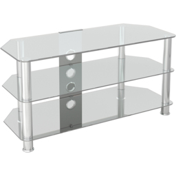 AVF Classic 3 Shelf Clear and Chrome Corner TV Stand - AVF Group Ltd - Wilko - thumbnail 3