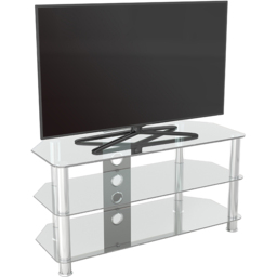 AVF Classic 3 Shelf Clear and Chrome Corner TV Stand - AVF Group Ltd - Wilko - thumbnail 6
