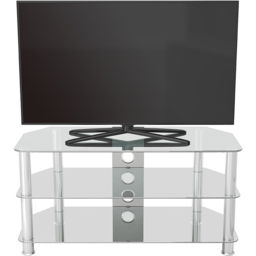 AVF Classic 3 Shelf Clear and Chrome Corner TV Stand - AVF Group Ltd - Wilko - thumbnail 7