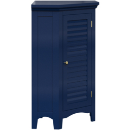 Teamson Home Glancy Single Door Navy Wooden Corner Stand Floor Cabinet 32 inch - Size: 81.7 x 43.3 x 63.3cm - Blue - Wilko - thumbnail 4