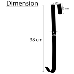 Shatchi Black Metal Wreath Hanger Green - Size: 39 x 1.5 x 30cm - Wilko - thumbnail 6