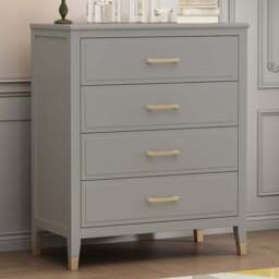 Palazzi 4 Drawer Grey Chest of Drawers - Wilko - thumbnail 1