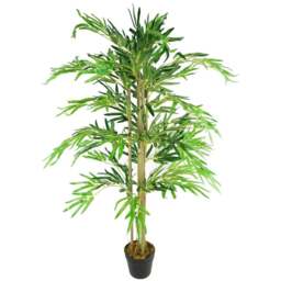 Leaf Bamboo Artificial Plant Pot in Pot 120cm - Size: 120 x 60 x 60cm - Green - Wilko - thumbnail 1