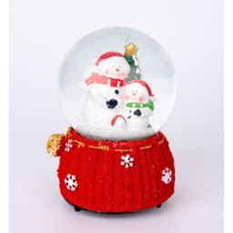 Single Shatchi Christmas Santa Tree Scene Resin Base Musical Snowglobe in Assorted Style - Size: 150 x 150 x 100cm - Multi - Wilko - thumbnail 4