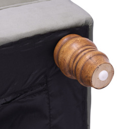 Living and Home Grey Buttoned Velvet Footstool - Wilko - thumbnail 6