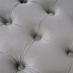 Living and Home Grey Buttoned Velvet Footstool - Wilko - thumbnail 7