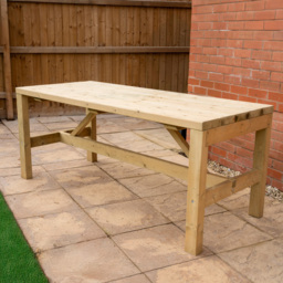 Forest Garden 6 Seater Dining Table - Green - Wilko