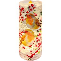 Robin Glitter Spinning LED Candle Multicolour - Sleigh Bells Ring - Wilko