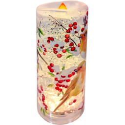 Robin Glitter Spinning LED Candle Multicolour - Sleigh Bells Ring - Wilko - thumbnail 4